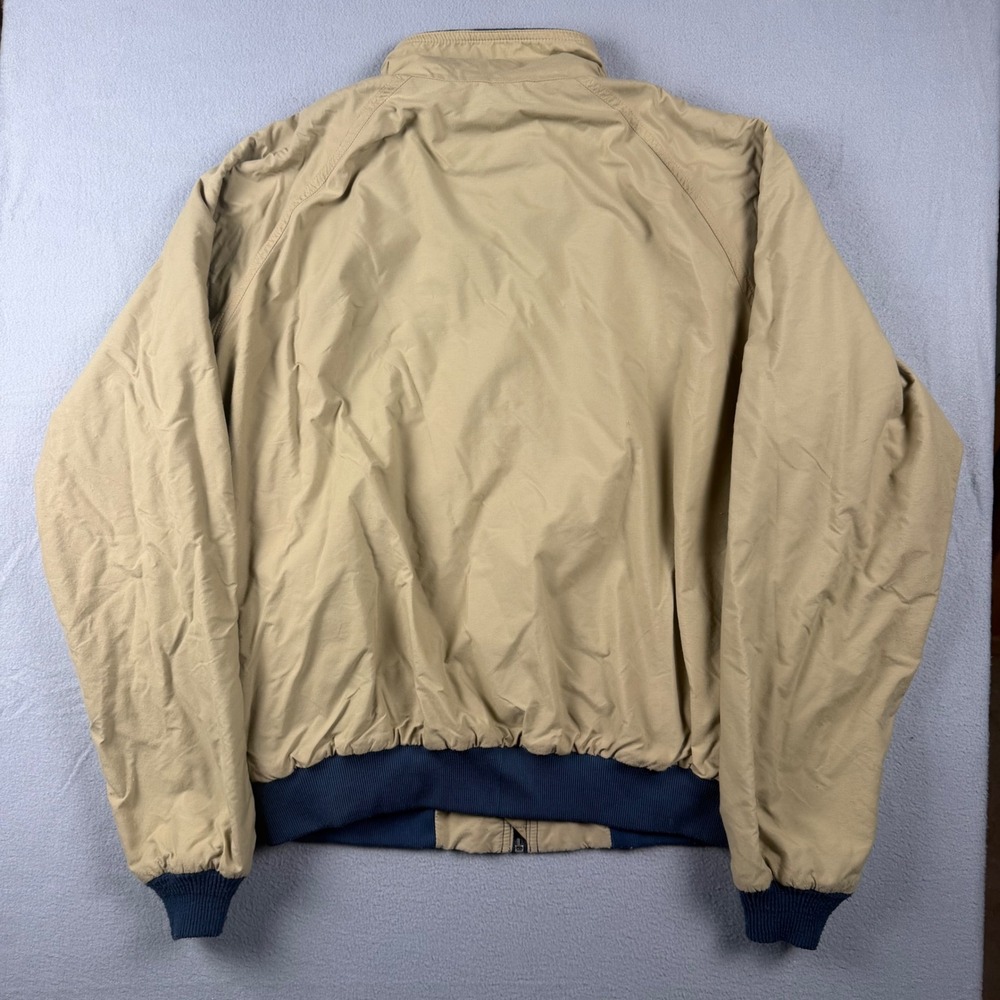 Vintage LL Bean Warm-Up Harrington Jacket Mens Tall Large Tan Fleece Lined USA - Picture 2 of 9